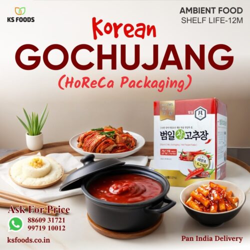 Korean Gochujang 17Kg | Hot Red Chili Paste with Rich Umami Flavor | Smooth And Thick Texture