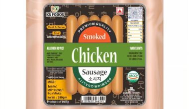 Smoked Chicken Sausage Combo | 2 x 280g | Korean Style | Ready to Eat | Juicy & Smoky