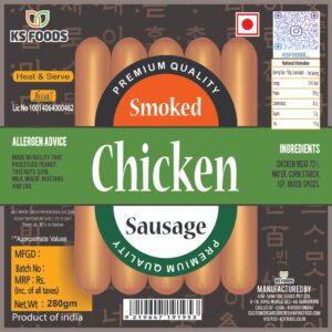Smoked Chicken Sausage (280g) | Ready To Eat | Only Delhi NCR Delivery | Taste From Korea