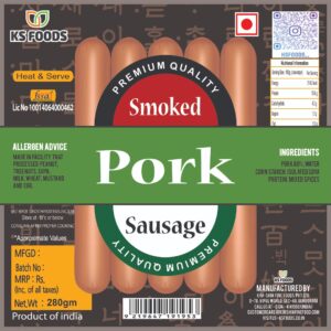 Smoked Pork Sausage (280g) | Ready To Eat | Only Delhi NCR Delivery | Taste From Korea