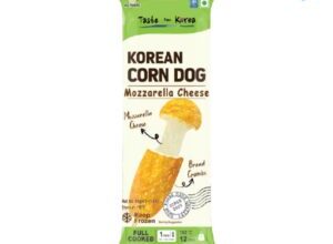 Cheese Corn Dog x 5  | Crispy Outside, Melty Cheese Inside | Ready-to-Fry | 80GM | 100% Veg