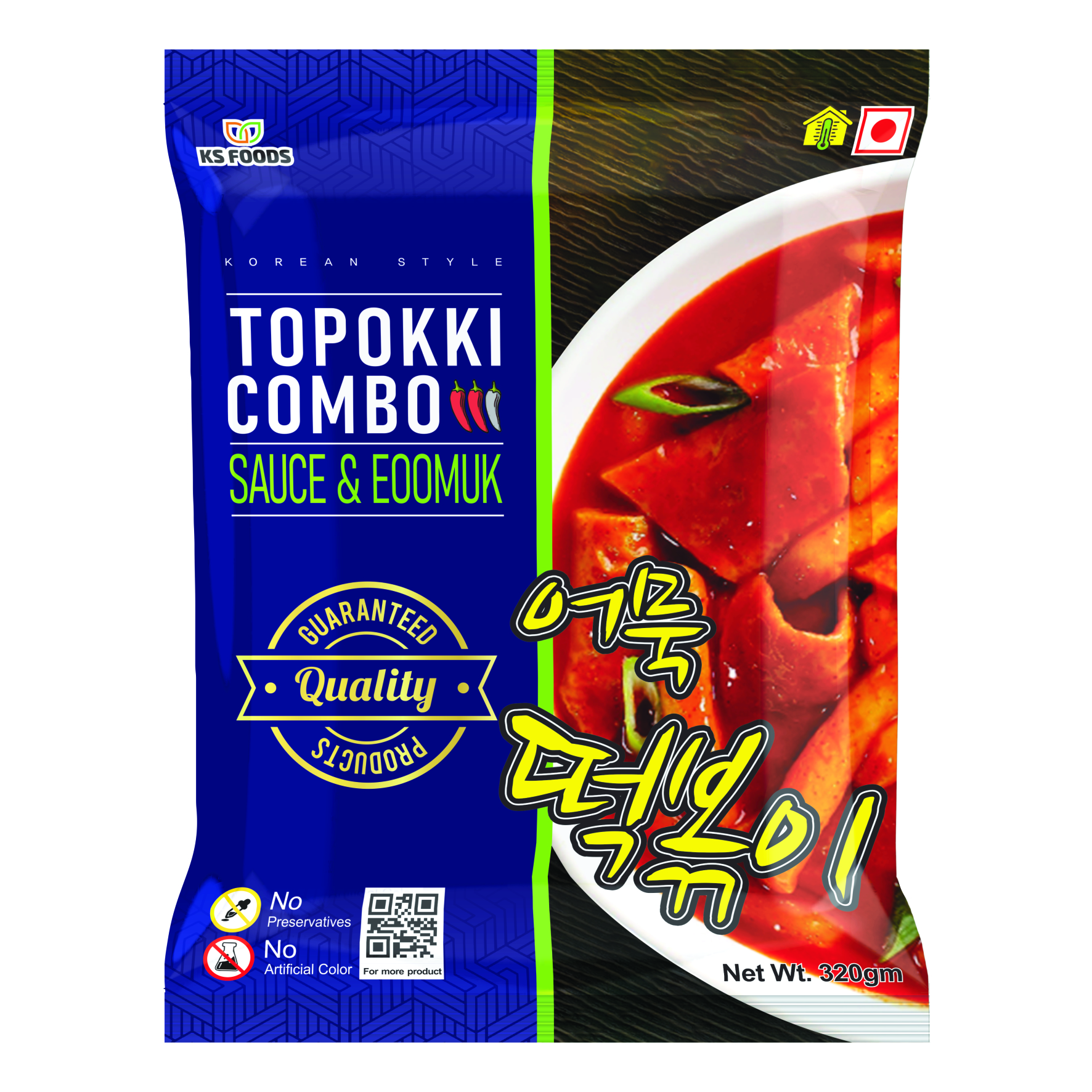 Topokki Combo with Sauce & Eoomuk 320 gm  | Non-Vegetarian | Taste From Korea | Pan India Delivery