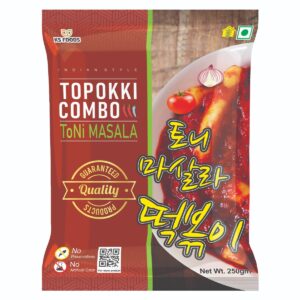 Topokki Combo with Sauce & ToNi  Masala | Vegetarian | 250 gm | Taste From Korea | Pan India Delivery | Newley Launched