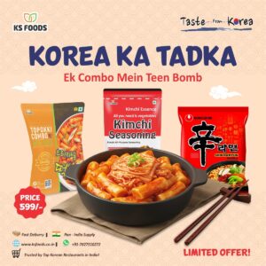 Triple Korean Treat | Topokki + Kimchi Seasoning + Shin Ramyun | Combo of 3