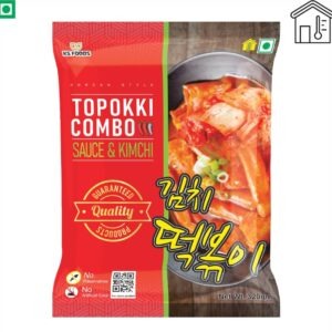 Kimchi Topokki (Pack of 30) | Chewy, Soft Texture | Ready-to-Cook Korean Rice Cakes