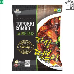 Jjajang Topokki Combo 250g (Pack of 30) | Korean Rice Cakes with Black Bean Sauce | Ready-to-Eat