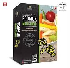 Eoomuk Korean Fish Cake 430g (Pack of 30) | Mixed Shapes | Authentic Non-Veg Korean Delicacy | Soft & Chewy Texture | Ready-to-Cook | Perfect for Soups, Stir-Fries & Tteokbokki