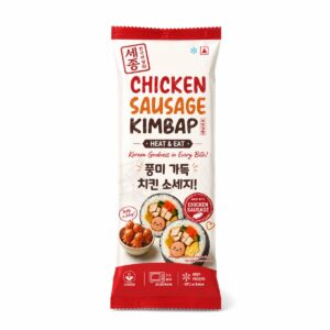 Chicken Sausage Kimbap 220g | Korean Seaweed Rice Roll with Chicken Sausage | Ready-to-Eat | High Protein | Perfect for Quick Meals, Lunch Boxes & Picnics