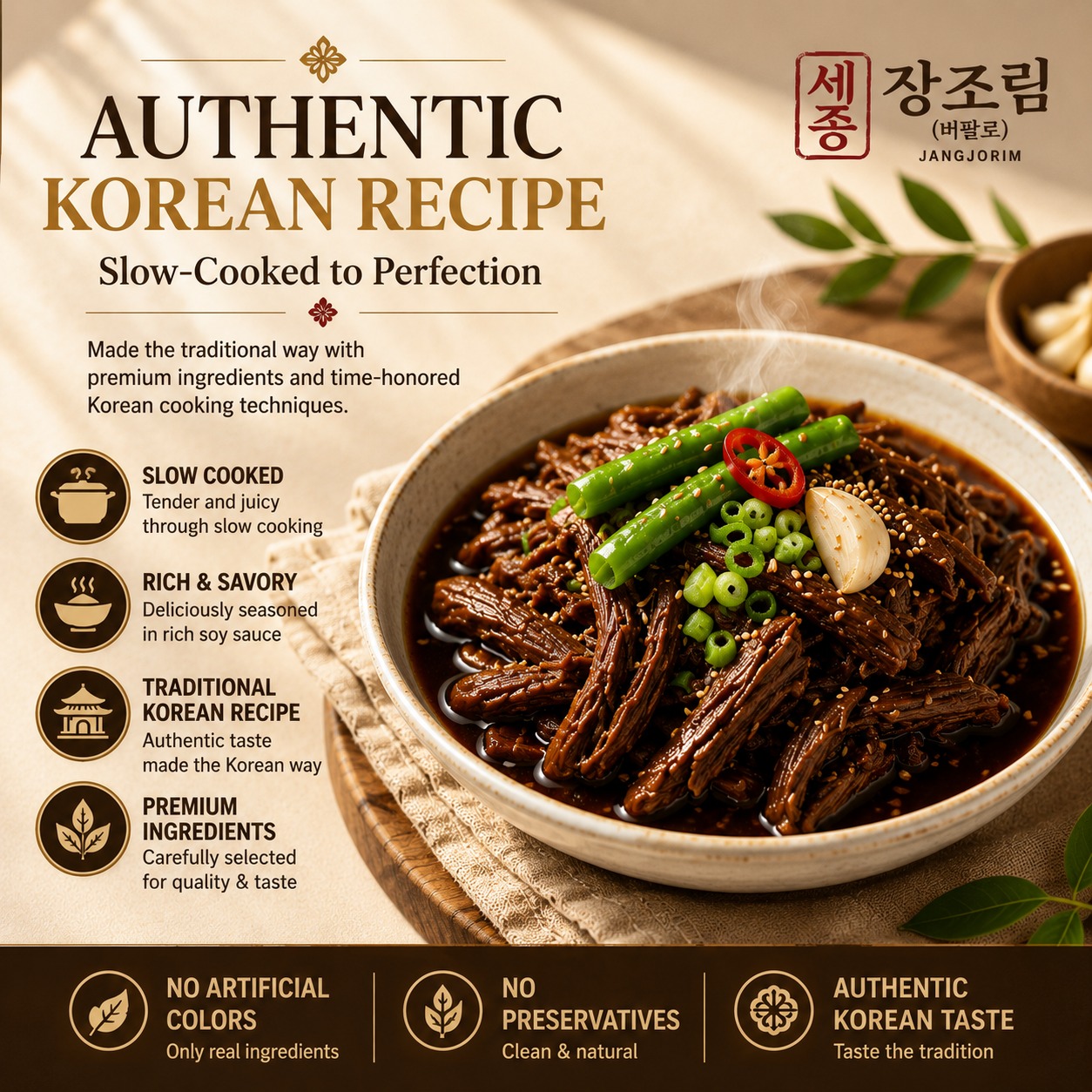Jangjorim 120g | Korean Style Braised Meat | Pack of Two | Korean Soy Sauce Based | Retort Technology - Image 4